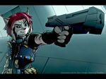  blue_eyes feline fingerless_gloves froggiechan goggles gun lynx male pov red_hair solo weapon 