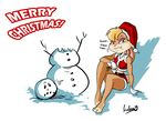  anthro carrot christmas eating female holidays jimsam-x jimsam-x_(artist) lola_bunny plain_background snow snowman solo space_jam warner_brothers white_background xmas 