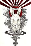  animal bad_id bad_pixiv_id bunny checkered no_humans original traditional_media wall-eyed white_background yasuko_(torukia123mm) 