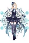  bad_id bad_pixiv_id black_legwear blonde_hair blue_eyes gloves hat magic_circle pixiv_fantasia pixiv_fantasia_5 single_glove skirt solo stari thighhighs vest zettai_ryouiki 