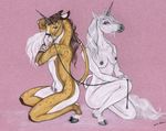  breasts couple crotchboob equine female hooves horse lightstep nude unicorn 