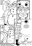  bent_over bottomless butt canine cleavage comic dog female frenchie greycat_rademenes poodle raised_tail snowman tail 