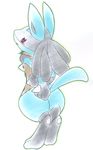  lucario nintendo pok&eacute;mon red_eyes solo yuki_(artist) 