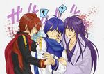  akaito bad_id bad_pixiv_id kaito kamui_gakupo long_hair multiple_boys vocaloid 