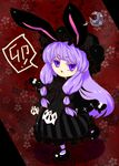  alternate_color ameya_nihachi animal_ears bunny_ears mittens patchouli_knowledge solo touhou 