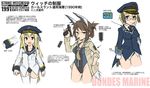 adapted_uniform animal_ears bad_id bad_pixiv_id blonde_hair cigar cigarette commentary_request dakku_(ogitsune) gun h&amp;k_p7 handgun head_wings magazine_(weapon) military military_uniform multiple_girls naval_uniform pistol scar sleeves_rolled_up smoking strike_witches_1991 swimsuit tail thighhighs translation_request uniform weapon world_witches_series 