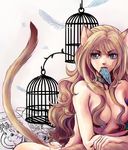  animal_ears avian bird cage catgirl female kemonomimi nekokusa nekomimi vore 