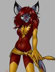  canine cosplay dark_phoenix female furball parody phoenix scarlett solo uniform wolf x-men 