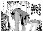  akemi_homura comic greyscale k_hiro long_hair mahou_shoujo_madoka_magica monochrome multiple_girls orz pantyhose sakura_kyouko translated 