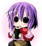  :p chibi food ichimi licking makizushi masu nagae_iku no_nose purple_hair solid_circle_eyes solo sushi tongue tongue_out touhou 