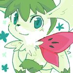  dakuten legendary_pok&#233;mon low_res nintendo plain_background pok&#233;mon pok&eacute;mon shaymin solo video_games white_background 