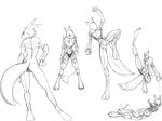  back bryce canine digimon dynamic female fox pose poses renamon sketch solo thong 