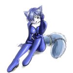  bodysuit canine female form_fitting fox krystal sitting skinsuit solo star_fox tail video_games さいはて 