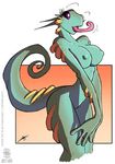  breasts butt female gecko jollyjack lizard scalie solo tail tongue 