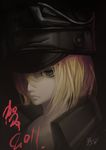  blonde_hair blue_eyes hat highres kagamine_rin lips military military_uniform portrait short_hair solo uniform urami vocaloid 