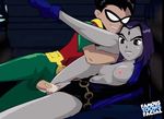  animated dc famous-toons-facial raven robin teen_titans 