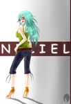  absurdres bleach green_hair high_heels highres neliel_tu_oderschvank pants shoes 