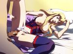  animated animated_gif bed blonde_hair bouncing_breasts breasts censored gif ibento_e_ikou!_sono long_hair macross macross_frontier penis sex sheryl_nome spooning thighhighs vaginal yabusame 