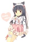  animal_ears bad_id bad_pixiv_id black_hair cat_ears dress frills garter_straps garters gokou_ruri lolita_fashion long_hair migu_(migu_room) mole mole_under_eye ore_no_imouto_ga_konna_ni_kawaii_wake_ga_nai red_eyes solo tail 