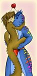  &hearts; bulge cute erection gay hug koda_dax leg_hug lizard love male monkey nude penis scalie shiuk swimsuit thong topless underwear 