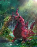  bad_pixiv_id forest gen_5_pokemon itou_hachi nature no_humans pokemon pokemon_(creature) scolipede solo tree 