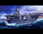  aircraft aircraft_carrier airplane commentary emblem flag flight_deck imperial_japanese_navy kikumon letterboxed military military_vehicle no_humans ocean original rising_sun ship shoukaku_(aircraft_carrier) sunburst wallpaper warship watercraft world_war_ii yuya zuikaku_(aircraft_carrier) 