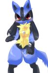  breasts female lucario pok&eacute;mon pok&eacute;morph pussy red_eyes salt solo 