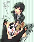  gantz gantz_suit hoi_hoi licking nishi_joichiro nishi_jouichirou panda sexually_suggestive short_hair suggestive 