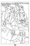  blue_eyes breasts bussaca canine comic cum cum_inside female male mammal mink monochrome mustelid plain_background pussy pussy_juice slippers_comic teen white_background young 