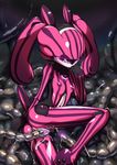  breasts copyright_request highres musen-shiki_sanhankikan nipples pink_skin pussy robot small_breasts source_request striped tentacles twintails 