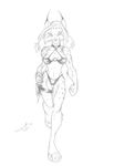  bikini dagger feline female lynx mary sandra_gaeremynck sketch skimpy solo 