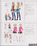  absurdres alternate_costume armband artbook baek_changpo bangs bare_shoulders belt blunt_bangs boots breasts brown_hair dress elbow_gloves gloves highres jacket long_hair medium_breasts non-web_source orange_hair outstretched_arm pleated_skirt ribbon senkou_no_ronde short_twintails skirt thighhighs translation_request twintails 