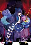  aqua_eyes black_hair checkered checkered_floor cup curtains flower food hair_ribbon hiragi_rin light_smile long_hair night night_sky panty_&amp;_stocking_with_garterbelt pocky pudding ribbon rose sitting sky solo spoon star star_(sky) starry_sky stocking_(psg) striped striped_legwear thighhighs white_flower white_rose window 