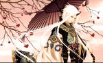  hiiro_no_kakera horns japanese_clothes tree umbrella white_hair 