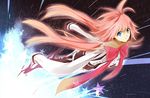  38_(h-320) blue_eyes bow long_hair meteor_(vocaloid) pink_hair solo space star twintails very_long_hair vocaloid 