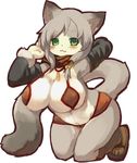  :3 big_breasts blush breasts cat chubby feline female kishibe long_tail skimpy solo tail wide_hips 