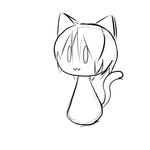  :3 =_= animal_ears animated animated_gif cat_ears cat_tail copyright_request fuji-k greyscale monochrome short_hair solo tail wavy_mouth yawning 
