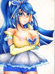  blush breasts cleavage cure_aqua highres large_breasts minazuki_karen nipple_slip nipples precure pretty_cure yes!_precure_5 yes!_pretty_cure_5 