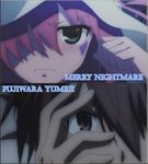  1girl fujiwara_yumeji green_eyes hat highres merry_nightmare screencap third-party_edit yumekui_merry 