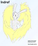  crux_(artist) hybrid lagomorph lapavine rabbit solo topless wings 