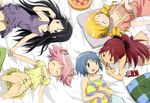  akemi_homura kaname_madoka mahou_shoujo_madoka_magica miki_sayaka pajamas sakura_kyouko scan tagme_(artist) tomoe_mami 