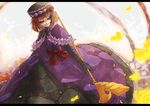  blue_eyes bow bug butterfly dress elbow_gloves eva_beatrice evil_grin evil_smile flower gloves grin hat ian_olympia insect letterboxed orange_hair red_flower red_rose ribbon rose smile solo staff umineko_no_naku_koro_ni 