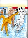  canine dalmatian dog golden_retriever homoerotic male meesh nude sheath 
