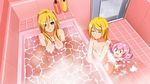  :d ^_^ age_difference arm_support bad_id bad_pixiv_id bangs barefoot bath bathing bathroom bathtub black_eyes blonde_hair blue_eyes body_blush bottle breasts caustics chibi cleavage closed_eyes convenient_censoring covering covering_breasts door eyes_visible_through_hair from_above hair_between_eyes happy indoors kagamine_rin kneeling lily_(vocaloid) long_hair megurine_luka multiple_girls nude o_o open_mouth parted_bangs partially_submerged pink_hair shared_bathing short_hair sitting small_breasts smile soap_bottle soap_bubbles sparkle steam steam_censor swept_bangs takoluka tile_floor tiles v_arms very_long_hair vocaloid washing washing_back water yakitori_(oni) 