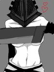 &lt;3 breasts censored female greyscale knife monochrome pyramid_head rule_63 silent_hill solo topless unknown_artist video_games weapon 