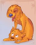  canine cat catdog catdog_(series) cute dog doggy_position feline mammal sibling solo squeek-a-chu suggestive tongue tongue_out 