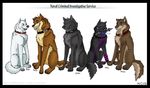  canine collar ear_piercing english_text fanart female fur male mammal ncis piercing plain_background smile text unknown_artist white_background wolf 