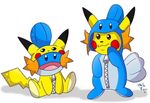  cute mammal mudkip mudkip_(cosplay) nintendo pikachu pikachu_(cosplay) pok&#233;mon pok&eacute;mon rodent unknown_artist video_games 