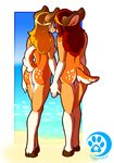  beach butt cervine deer duo female girls hooves lesbian mammal pussy seaside two_girls tygurstar 