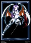 armor breasts collar death_(personification) female jessica_elwood scythe solo unconvincing_armour wings 